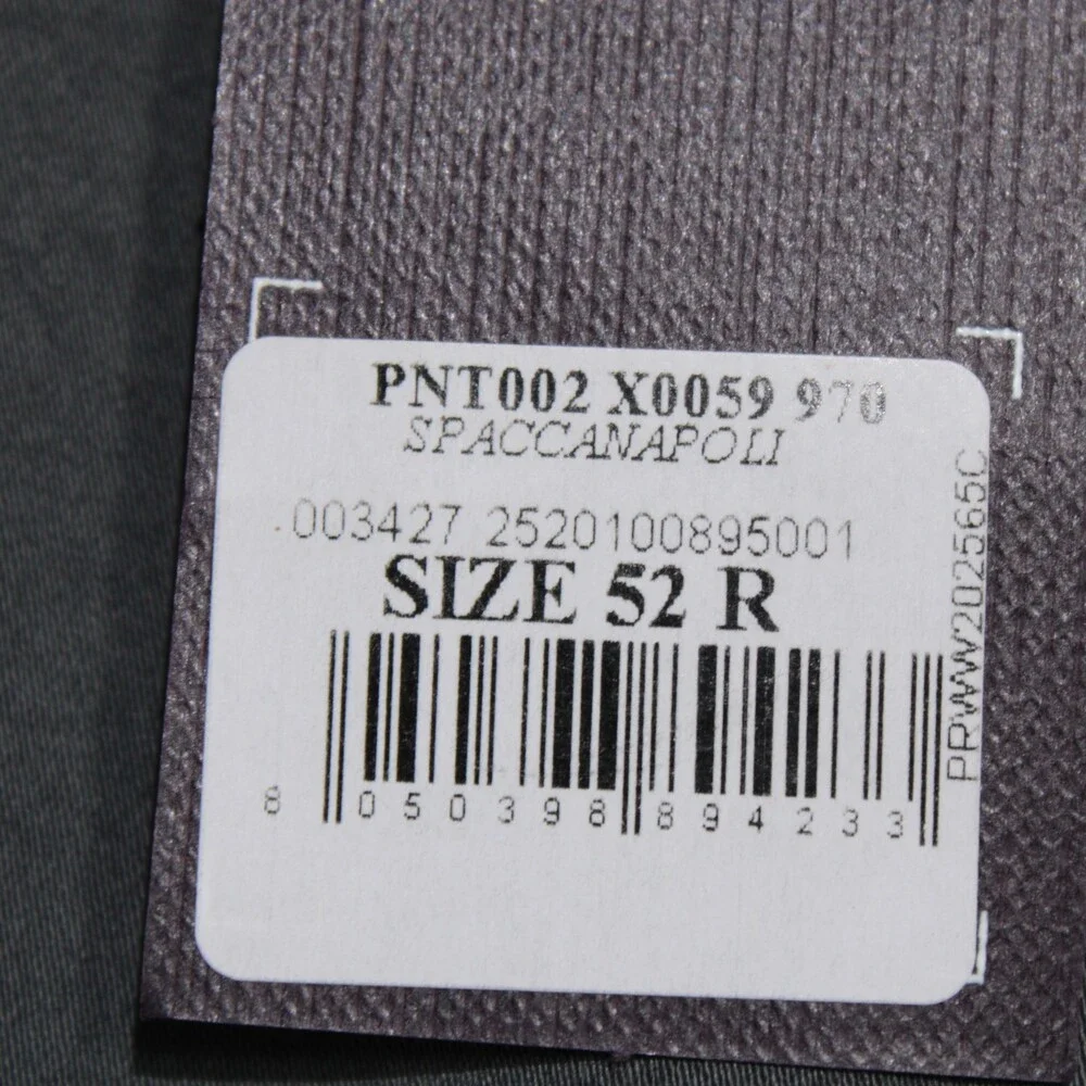 Isaia NWT 5 Pocket Jean Cut Pants Size 52 (US 36) Regular Gray Cotton & Cashmere